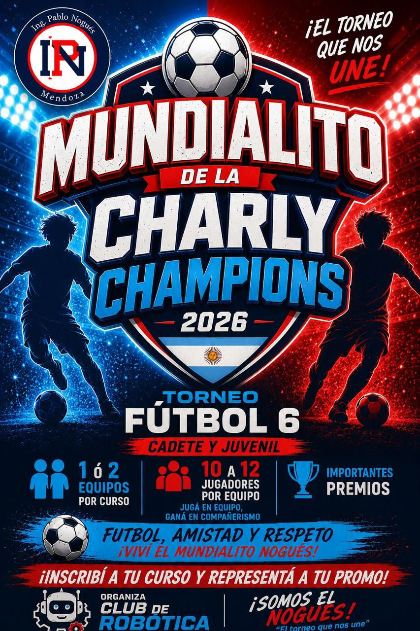 Afiche Mundialito de la Charly Champions 2026